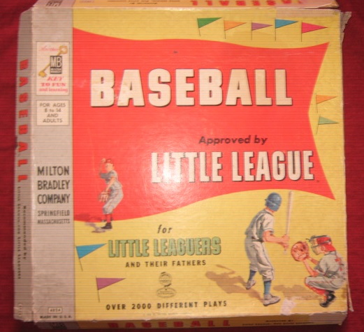 milton bradley little league baseball game box 1958
