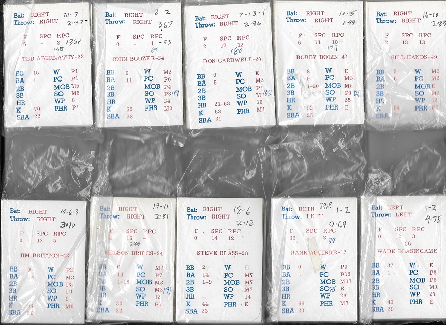 negamco big league manager baseball game cards 1968