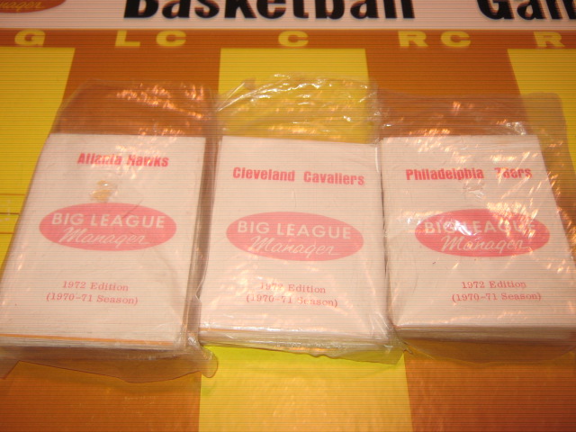 negamco big league manager basketball game teams 1970-71