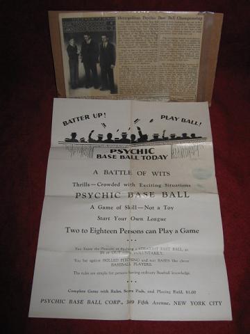 psychic baseball game parts 1929