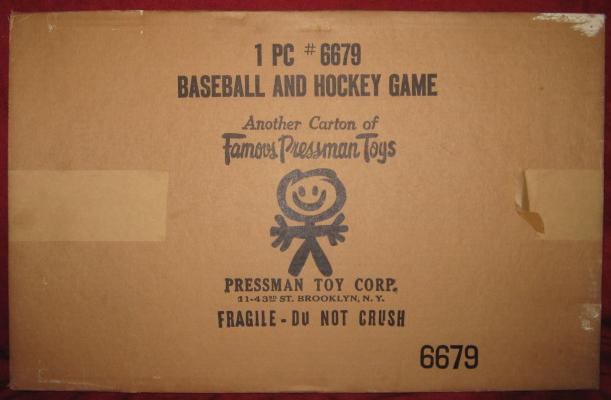 pressman baseball / hockey combination game box