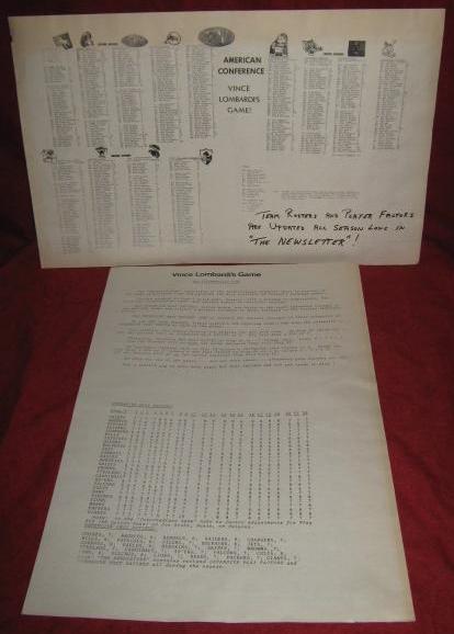 rgi vince lombardi football game charts 1970