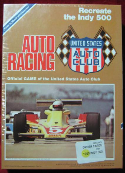 usac auto racing game box 1980