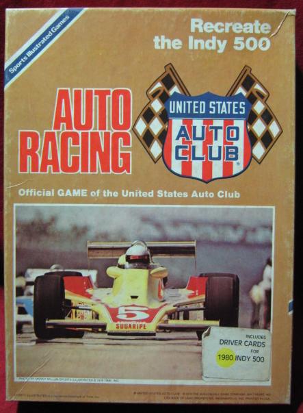 usac auto racing game box 1980