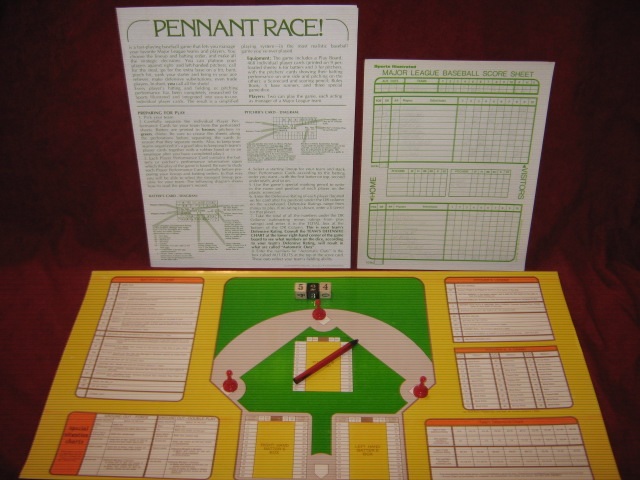 sports illustrated pennant race baseball game parts 1972