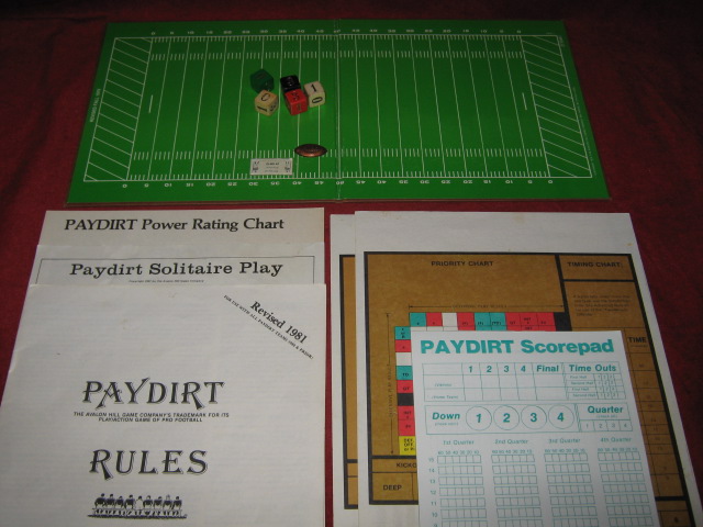 sports illustrated paydirt pro football game parts 1987