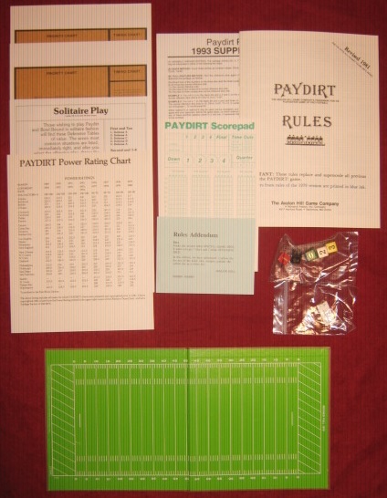 sports illustrated paydirt pro football game parts 1992