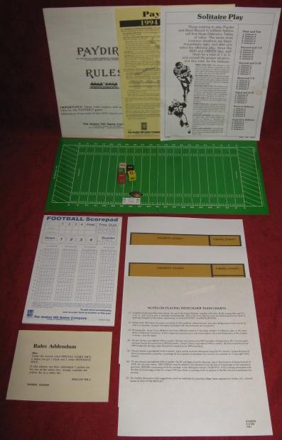 sports illustrated paydirt pro football game parts 1993