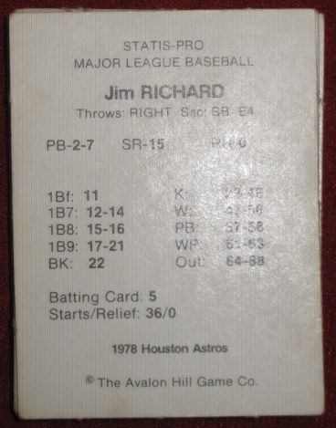 statis pro baseball cards 1978