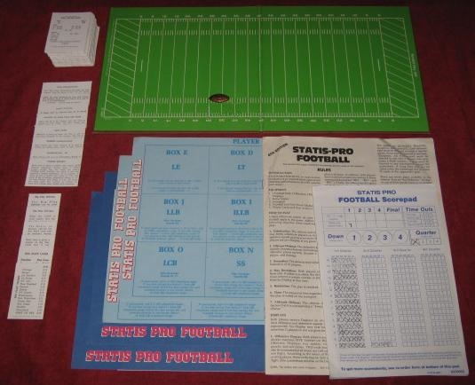 statis pro football game parts 1985
