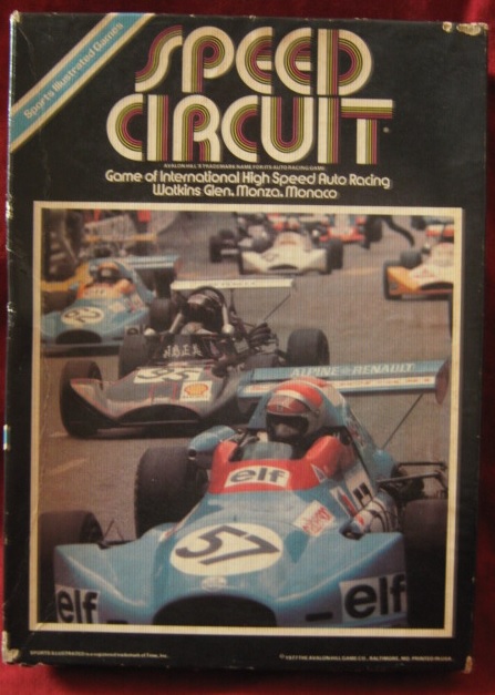 Avalon Hill Speed Circuit game box 1977