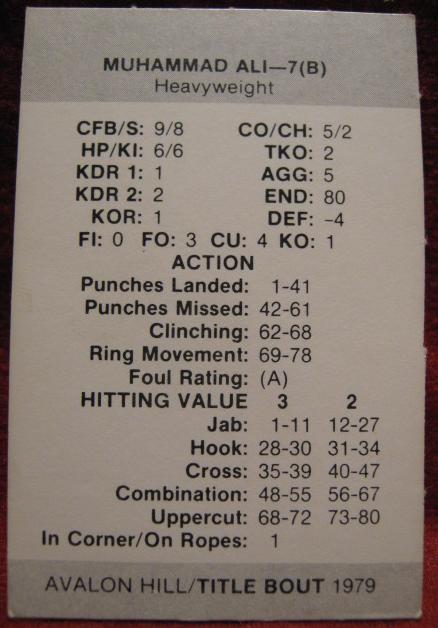 title bout boxing cards 1979
