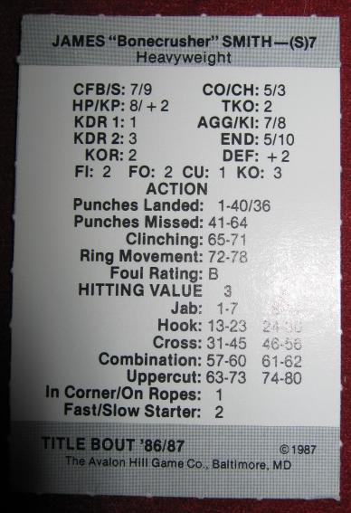 title bout boxing cards 1986-87