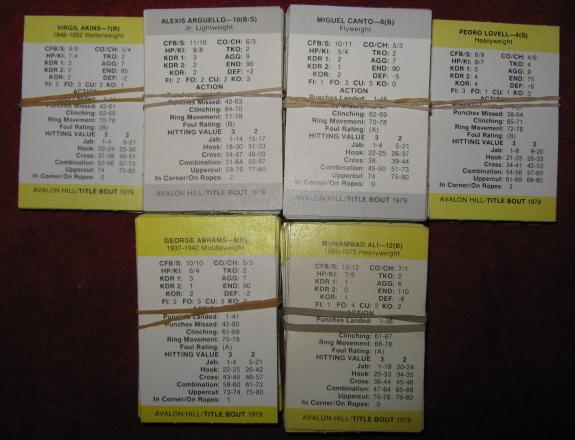 title bout boxing cards 1979