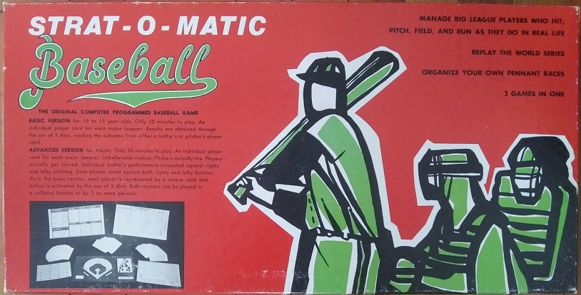 strat-o-matic baseball game box 1956