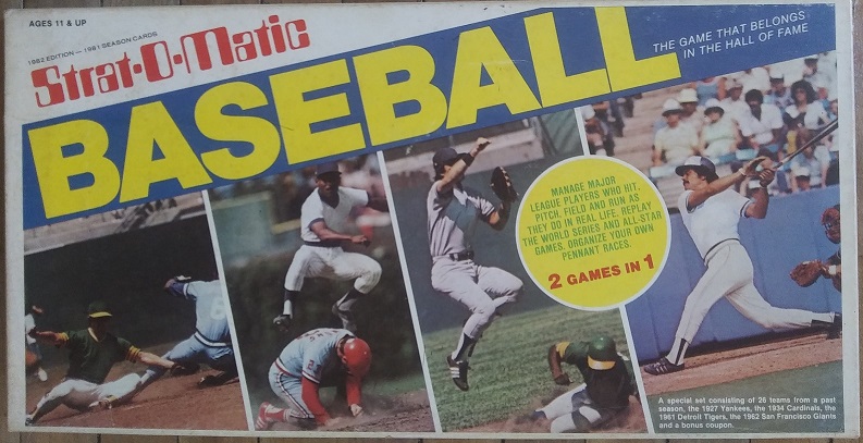 strat-o-matic baseball game box 1981