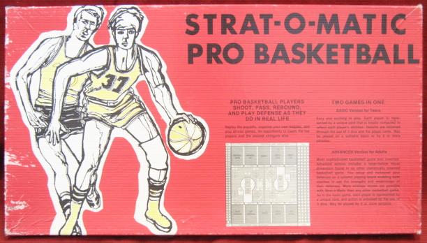 strat-o-matic basketball game box 1972-73