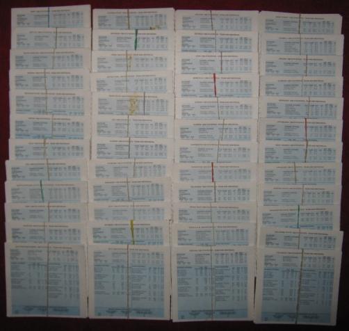 strat-o-matic COLLEGE FOOTBALL game card 1986