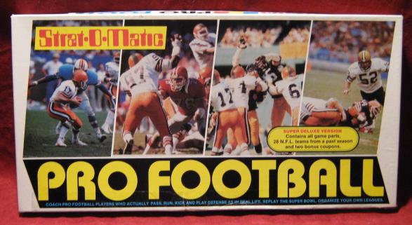 strat-o-matic football game box 1982