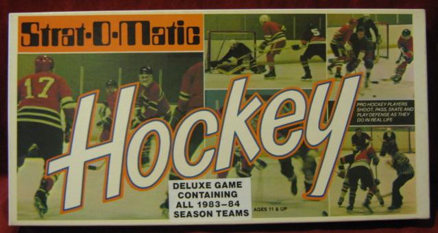 strat-o-matic hockey game box 1983-84