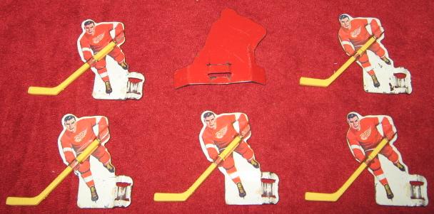 eagle tin with plastic stick table hockey team DETROIT RED WINGS