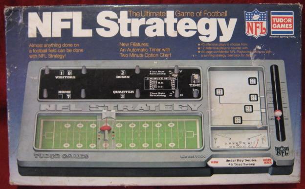 tudor nfl strategy football game box 1980