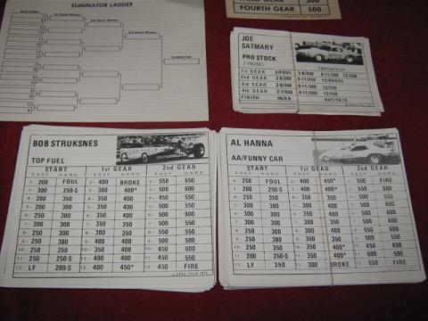 Vallco Drag Racing game cards