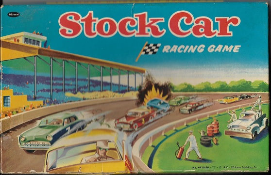 whitman stock car racing game box