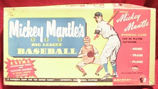 gardner mickey mantle big league baseball board game