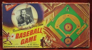 mepmphis plastics dizzy dean batter-rou baseball board game