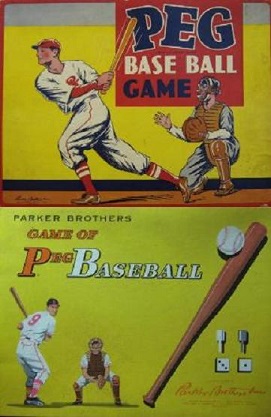 parker brothers peg baseball games
