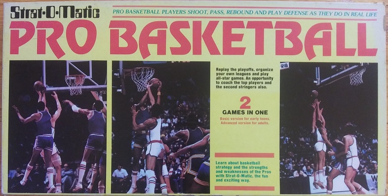 strat-o-matic basketball game box 1980s