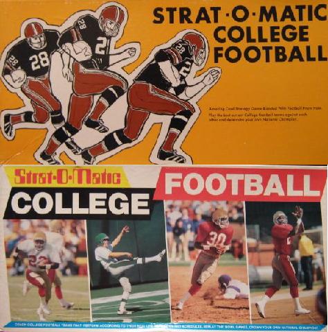 STRAT-O-MATIC COLLEGE FOOTBALL GAMES