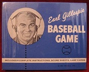 w.e.i earl gillespie baseball card game